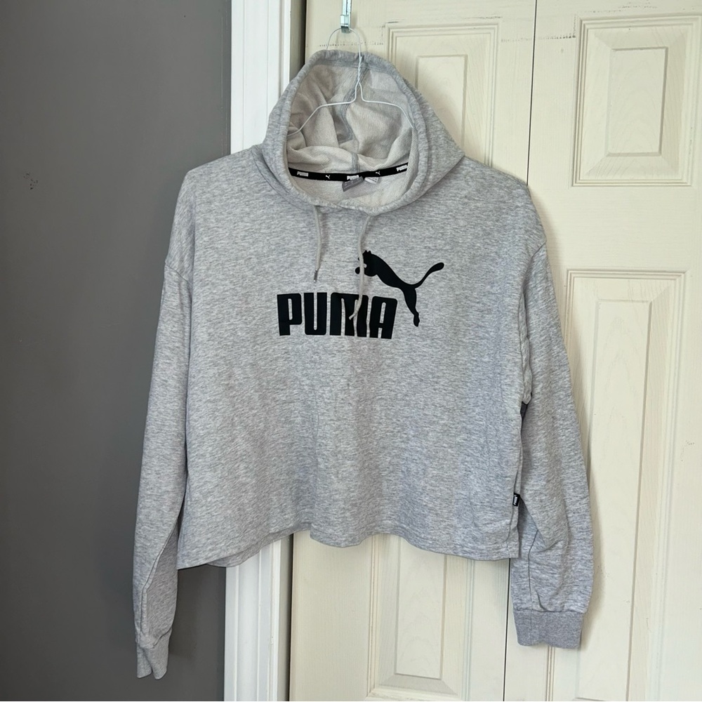Puma Women's Light Gray Cowl Neck Sweater